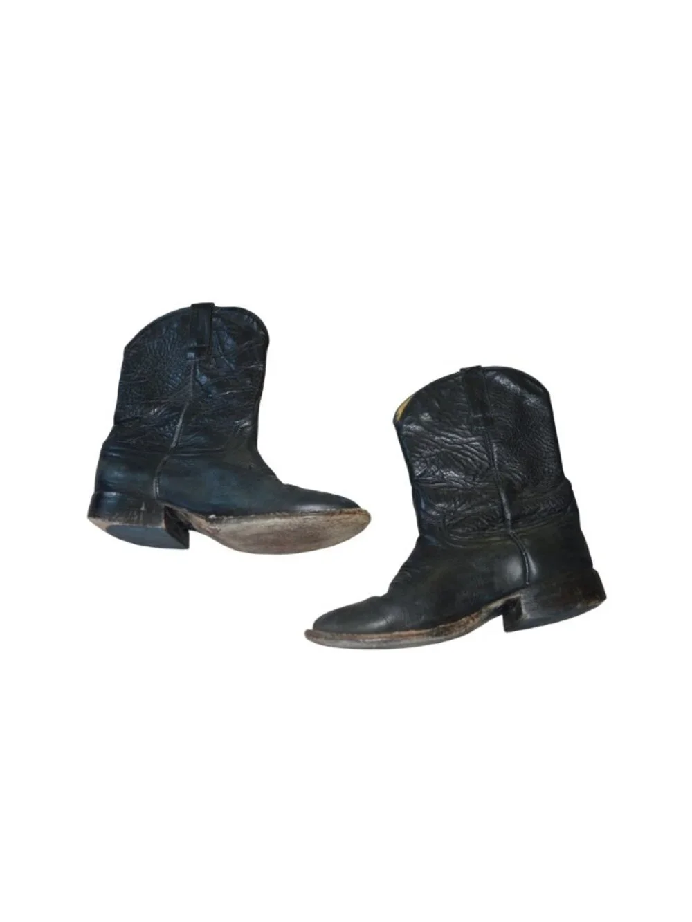 Anderson Bean Black Leather Western Ankle Boots Estimated Size Women's 6 - 6.5